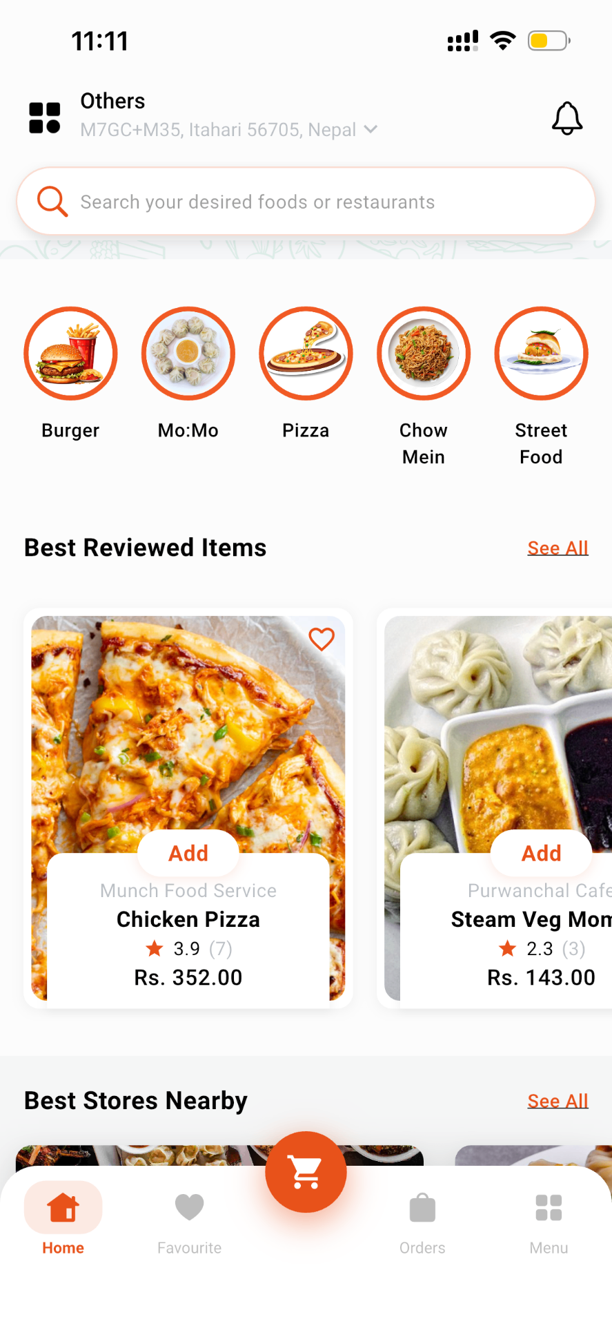 Zaaou Food mobile app - browse restaurants and order in seconds